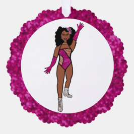 Fuchsia & Diamonds Dancer Ornament Kaart A