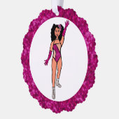 Fuchsia & Diamonds Danser Ornament Kaart B (Links)