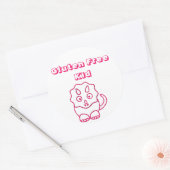 Fuchsia Dino Gluten Free Kind Sticker (Envelop)