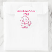Fuchsia Dino Gluten Free Kind Sticker (Tas)