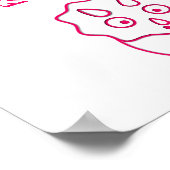 Fuchsia Dino Gluten Free Kind Zone Poster (Hoek)