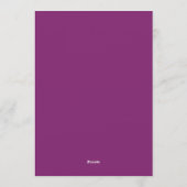 Fuchsia Draping Bloemige Bruiloft Kaart (Achterkant)
