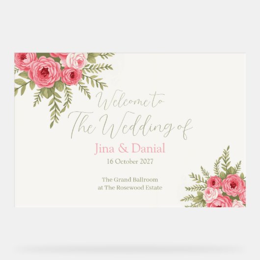 Fuchsia Dream Acryl Bord (Voorkant)