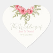 Fuchsia Dream Hart Sticker (Voorkant)