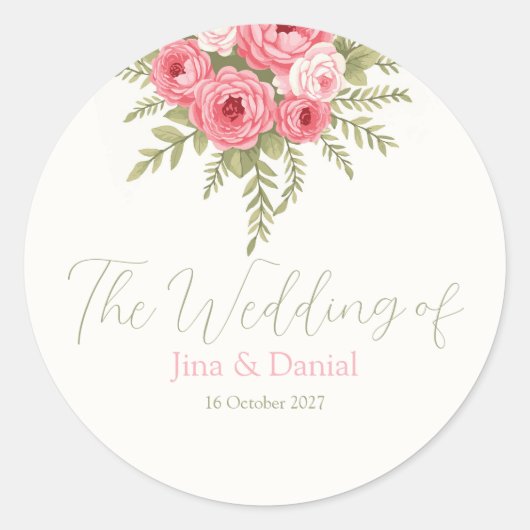 Fuchsia Dream Ronde Sticker (Voorkant)