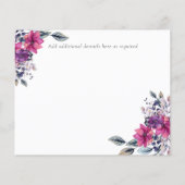 Fuchsia Dreams BEWAREN DE DATUM Budget (Achterkant)