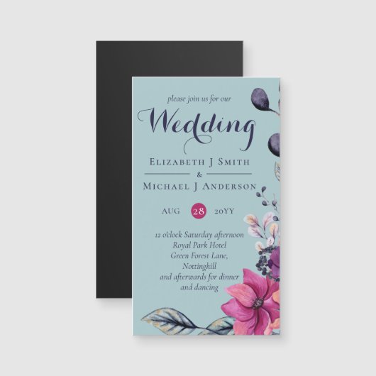 Fuchsia Dreams coördineert Sage en Deep Pink (Voorkant / Achterkant)