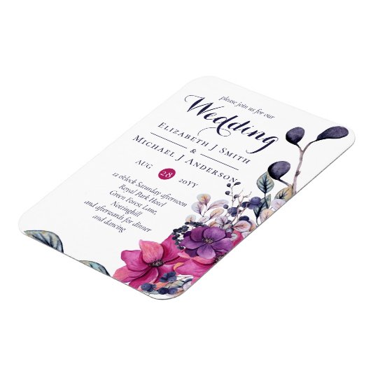 Fuchsia Dreams MAGNETIC Innovation or Save Date -  Magneet (Linkerzijde)
