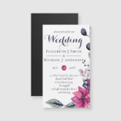 Fuchsia Dreams MAGNETISCHE Huwelijksuitnodiging of (Voorkant / Achterkant)