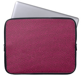 Fuchsia driehoeken op zwarte iPad mouw Laptop Sleeve