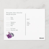 Fuchsia Dromen RSVP met Menu Prentbriefkaart (Achterkant)