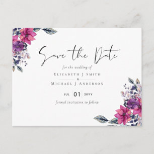 Fuchsia Dromen SAVE THE DATE POSTKAART