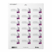 Fuchsia Droom ADRES ETIKETTEN Trouw Bloemen (Full Sheet)