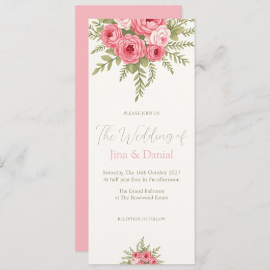 Fuchsia Droom Kaart (Voorkant / Achterkant)