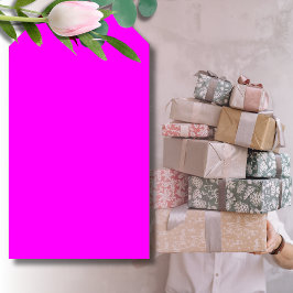 Fuchsia effen kleur | Klassiek Elegant Cadeaulabel