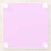 Fuchsia effen kleur | Klassiek Elegant Glazen Onderzetter (Achterkant)