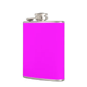 Fuchsia effen kleur | Klassiek Elegant Heupfles (Links)