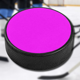 Fuchsia effen kleur | Klassiek Elegant Hockey Puck