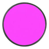 Fuchsia effen kleur | Klassiek Elegant Hockey Puck (Voorkant)