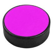 Fuchsia effen kleur | Klassiek Elegant Hockey Puck (3/4)