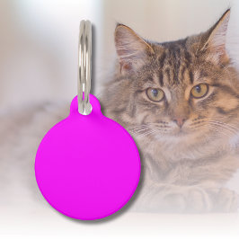 Fuchsia effen kleur | Klassiek Elegant Huisdierpenning