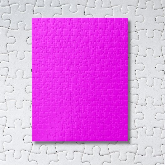 Fuchsia effen kleur | Klassiek Elegant Legpuzzel