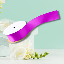 Fuchsia effen kleur | Klassiek Elegant Satijnen Lint