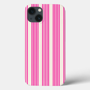 Fuchsia en beige vijf strepen patroon Case-Mate iPhone case