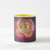 Fuchsia en gele roos mok (Midden)