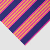Fuchsia en gele strepen met blauw van de marine tissuepapier (Detail)