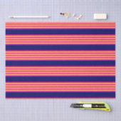 Fuchsia en gele strepen met blauw van de marine tissuepapier (Craft)