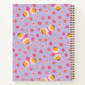 Fuchsia en gele vlinder gepersonaliseerd tijdschri notitieboek (Achterkant)