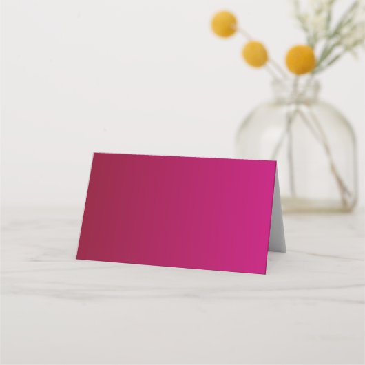 Fuchsia en goud Elegant Wedding Place Card Plaatskaartje (Achterkant)