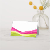 Fuchsia en Limegroene Bruiloft Plaatskaartje (Achterkant)