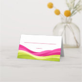 Fuchsia en Limegroene Bruiloft Plaatskaartje (Voorkant)