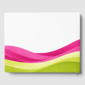 Fuchsia en Limegroene Trouwdag Gastenboek (Achterkant)