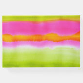 Fuchsia en Limoen Floral Boho Waterverf Gastenboek (Achterkant)