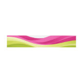 Fuchsia en limoengroene moderne trouw uitnodigingen wikkel (Vlak)