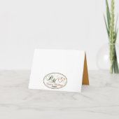 Fuchsia en Oranje Bedankkaartjes Bedankkaart (Achterkant)