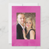  Fuchsia en Paarse Floral Wedding Foto Save The Date (Achterkant)