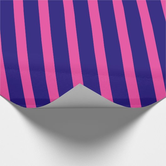 Fuchsia en Paarse Stripes Cadeaupapier (Hoek)