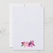 Fuchsia en Plum Floral Vrijgezellenfeest Kaart (Achterkant)