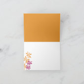 Fuchsia en Sinaasappel Bedankt Kaarten (Binnen)