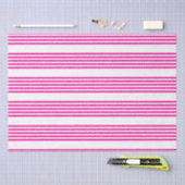 Fuchsia en wit vijf strepen patroon tissuepapier (Craft)