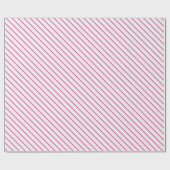 Fuchsia en witte diagonale gestreepte geschenkverp cadeaupapier (Vlak)