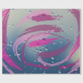 Fuchsia en zacht roze penseelstreek inpakpapier (Vlak)