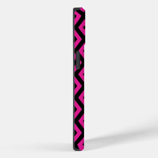 Fuchsia- en zwart diamantpatroon Case-Mate iPhone case (Achterkant / Rechts)