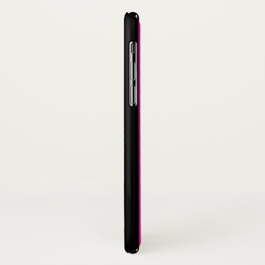 Fuchsia en zwarte snoepjes strepen Case-Mate iPhone case (Achterkant/links)