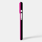 Fuchsia en zwarte snoepjes strepen Case-Mate iPhone case (Achterkant / Links)