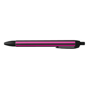 Fuchsia en zwarte snoepjes strepen inkt pen